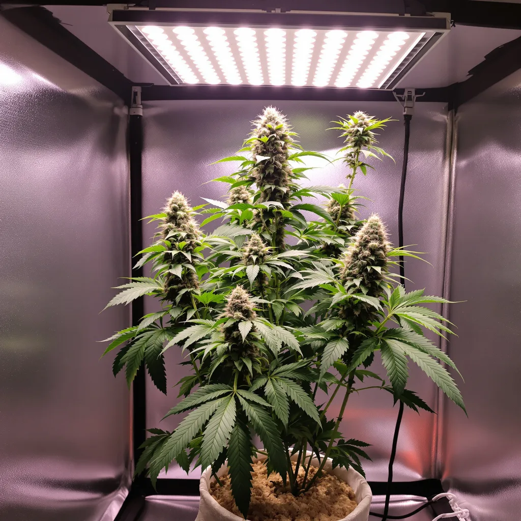 Violator Kush cannabis plant in flowering stage — 90-120 cm. Medium autoflower