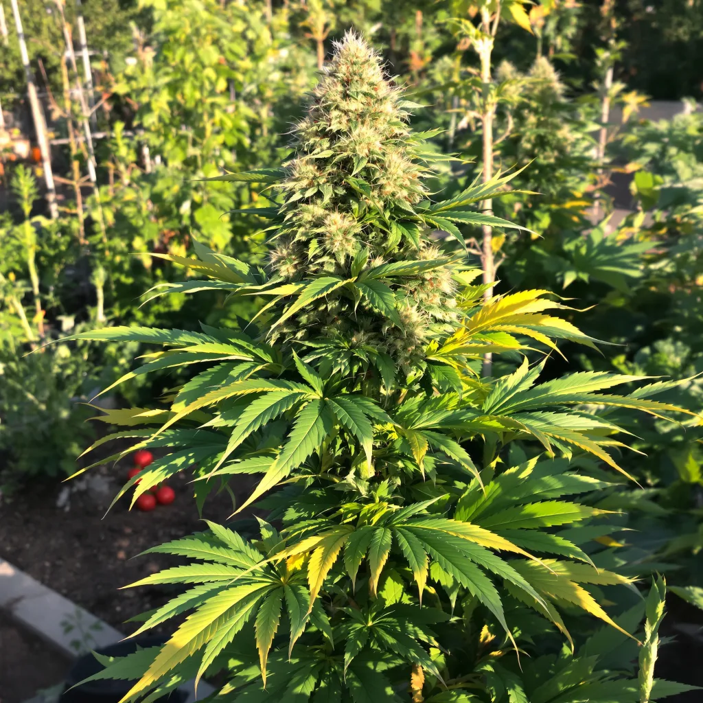 Violator Kush 78% indica / 22% sativa flower with visible trichomes