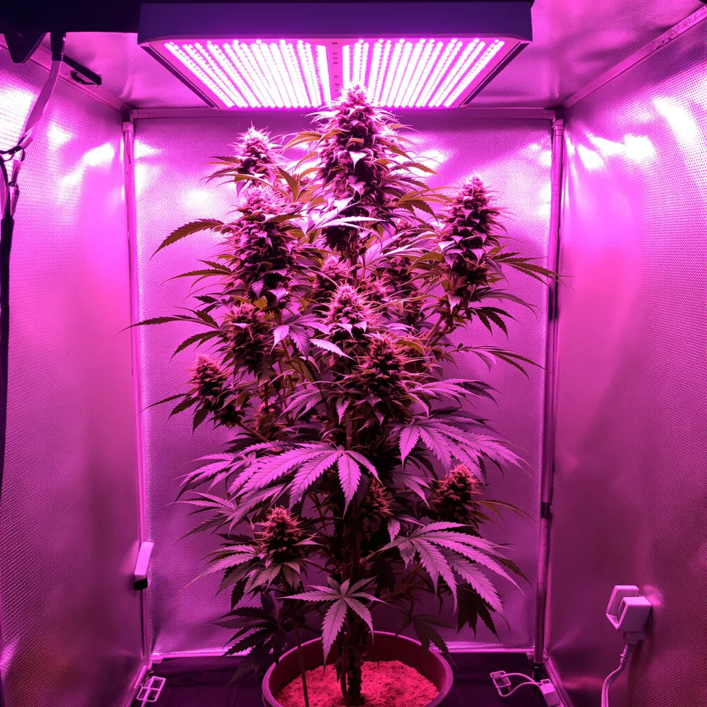 White Buffalo cannabis plant in flowering stage — 120–160 cm autoflower