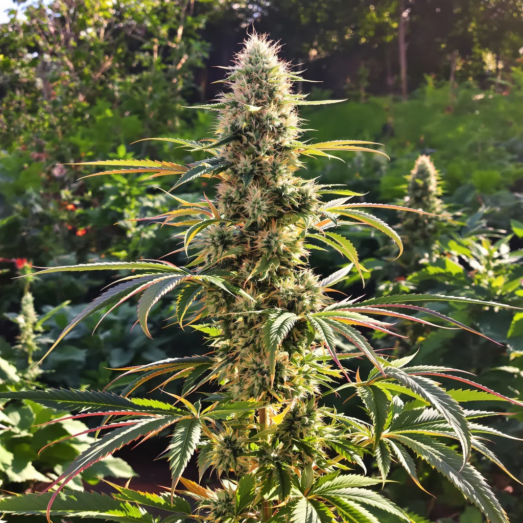 White Gold 67% indica / 33% sativa flower with visible trichomes
