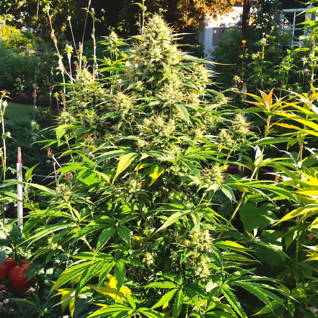 White Lightning 56% indica / 44% sativa flower with visible trichomes