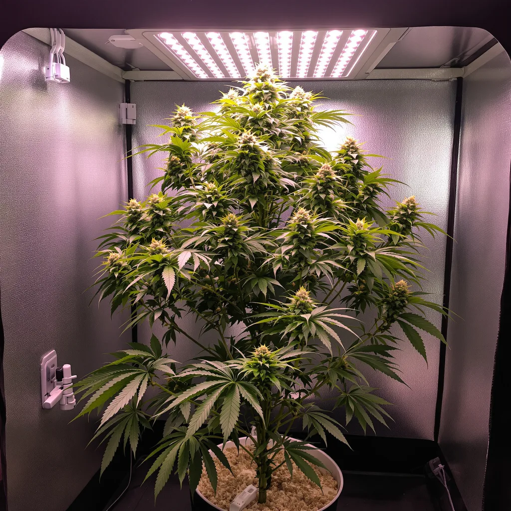White Nightmare cannabis plant in flowering stage — 90-120 cm. Medium autoflower