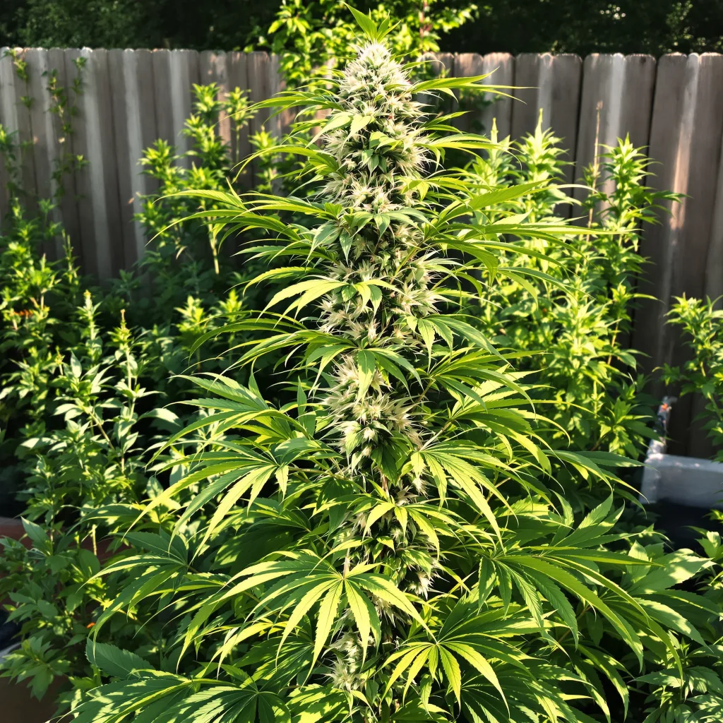 White Nightmare 22% indica / 78% sativa flower with visible trichomes