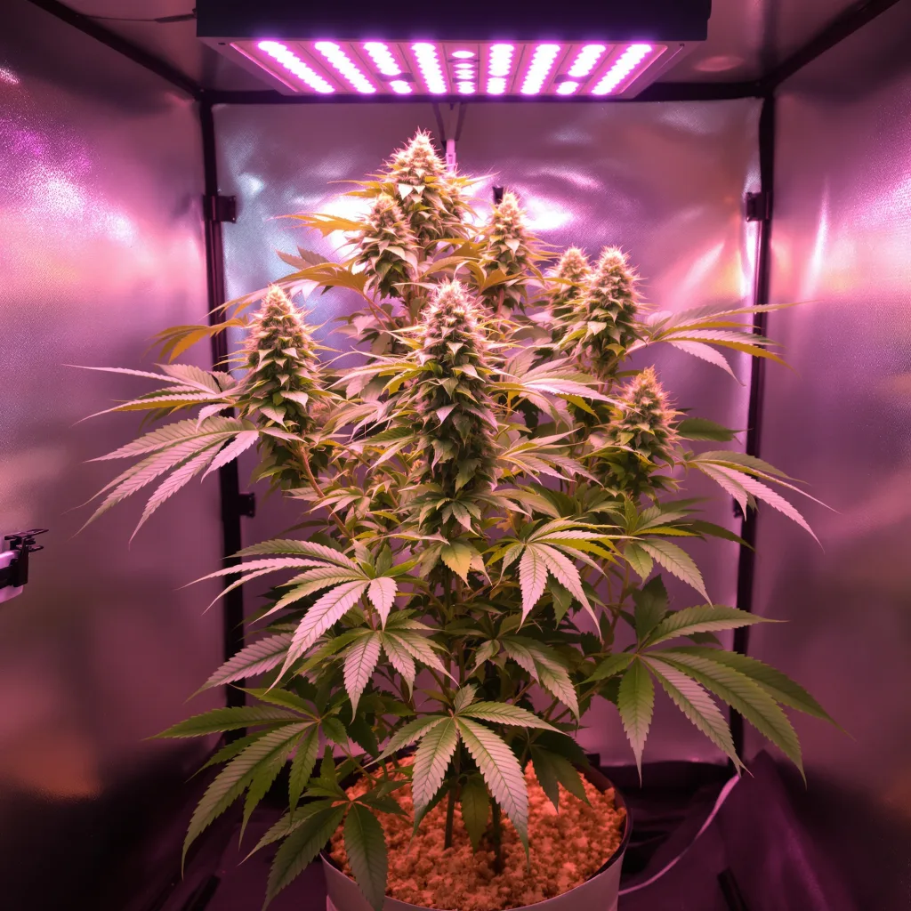 White Rhino cannabis plant in flowering stage — Up to 110 cm autoflower