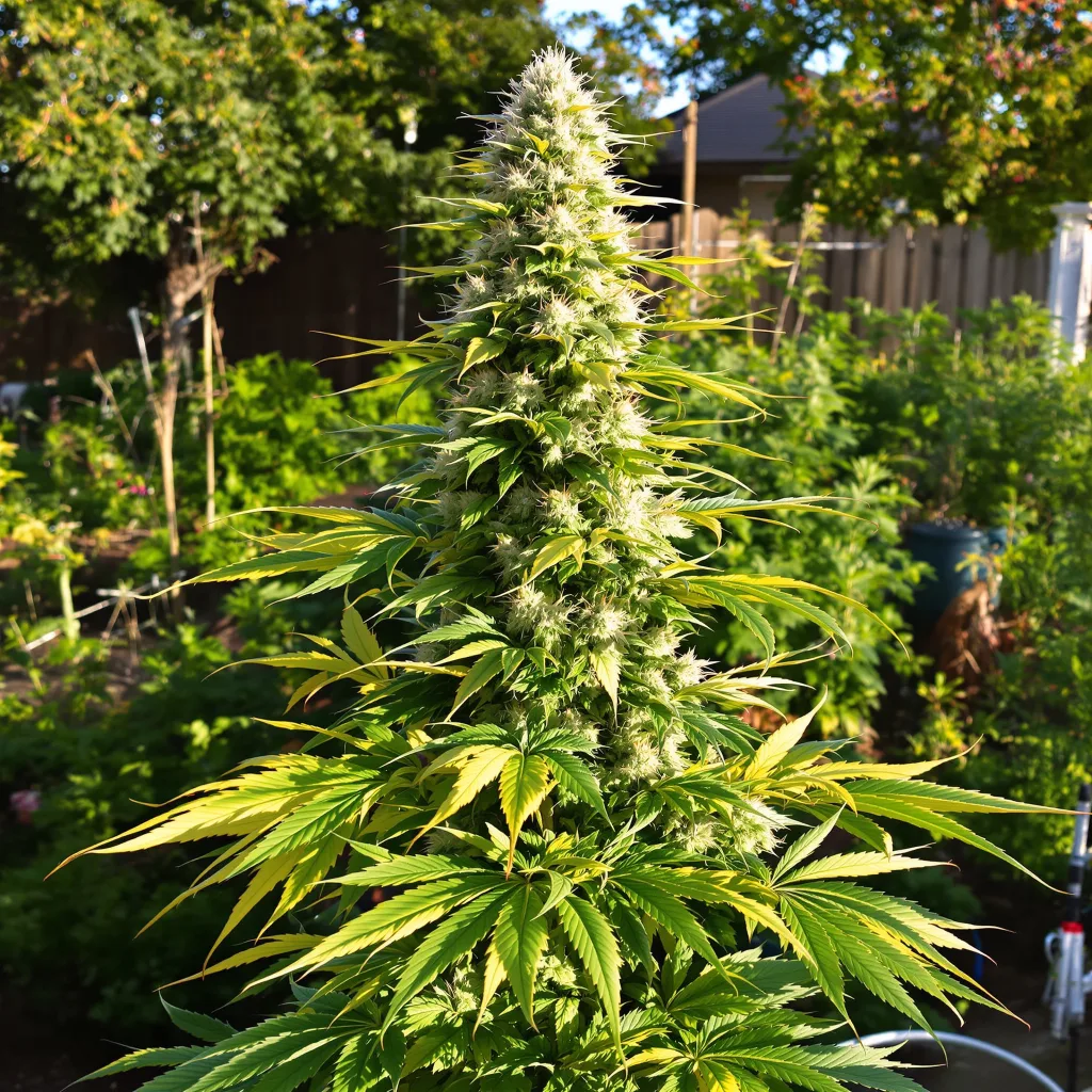 White Widow 56% indica / 44% sativa flower with visible trichomes