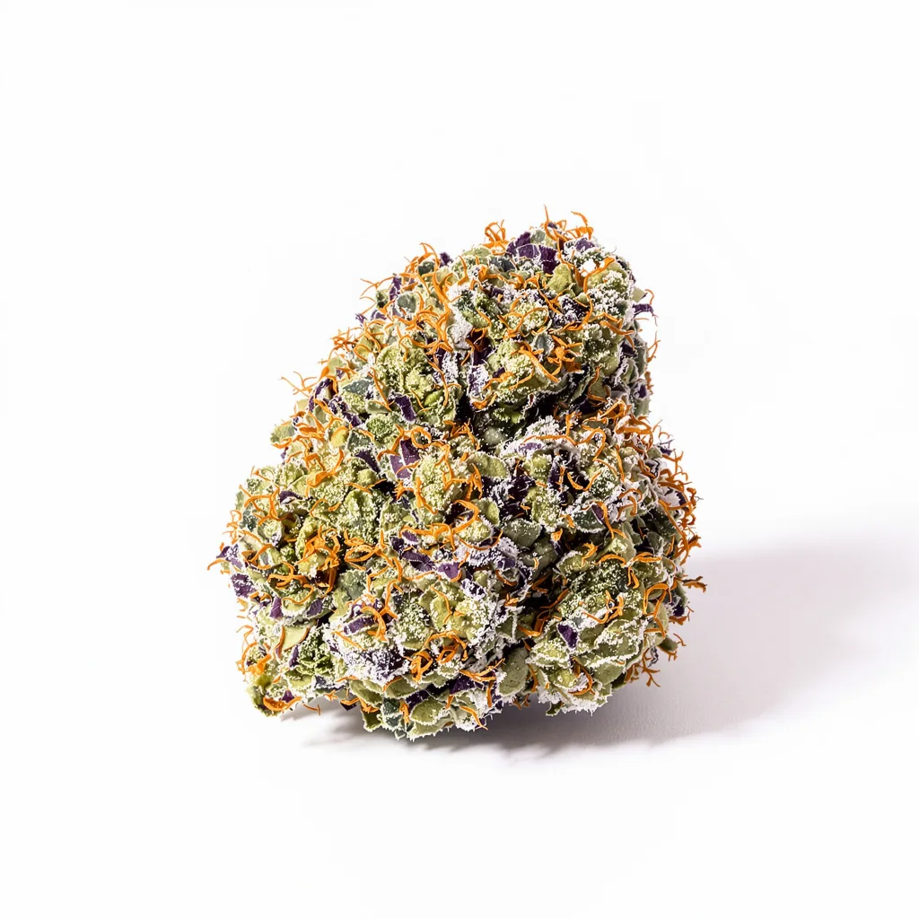 Willys Wonder 72% indica / 28% sativa flower with visible trichomes
