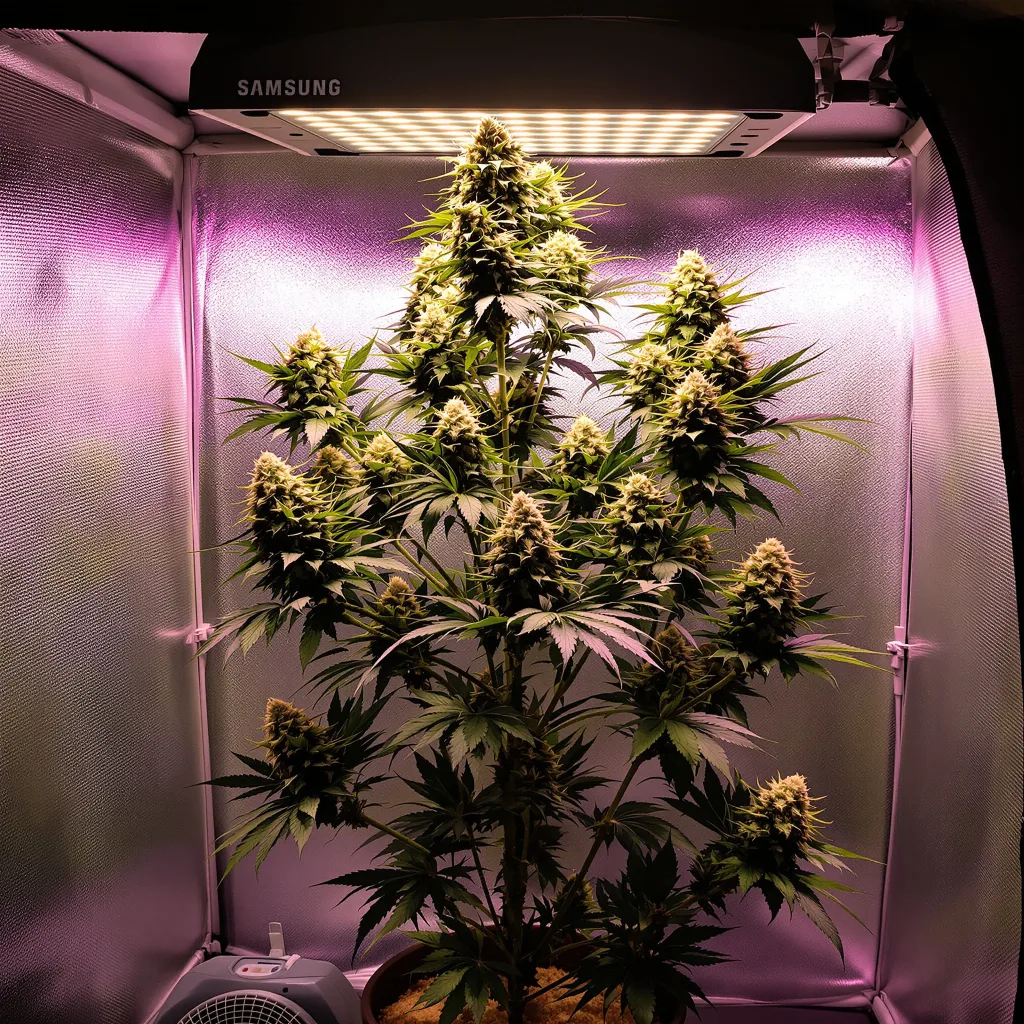 Wilson cannabis plant in flowering stage — 120–160 cm feminised