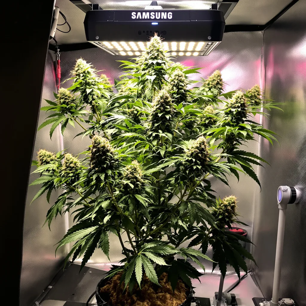 Wonder Woman cannabis plant in flowering stage — Short autoflower