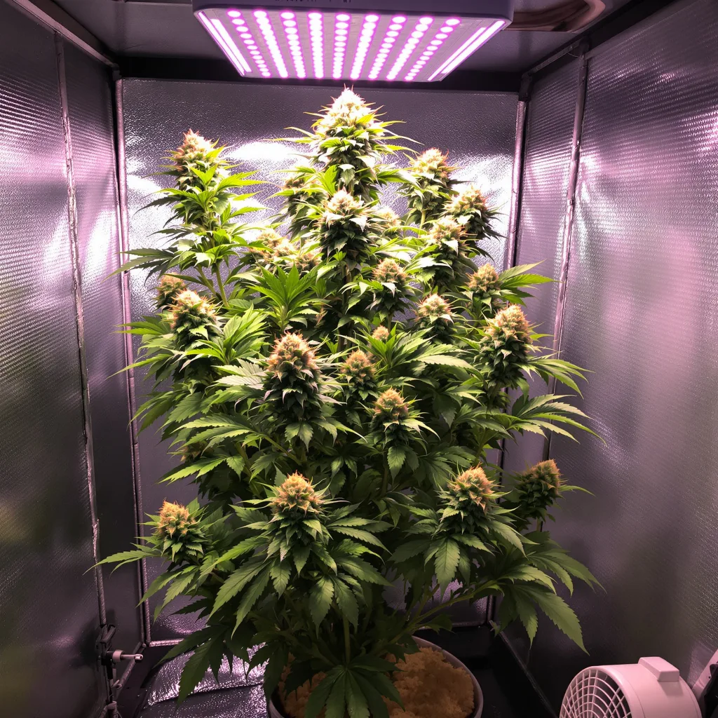 WTF cannabis plant in flowering stage — Short autoflower