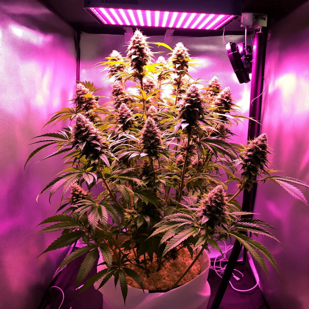 X-Files cannabis plant in flowering stage — Short feminised