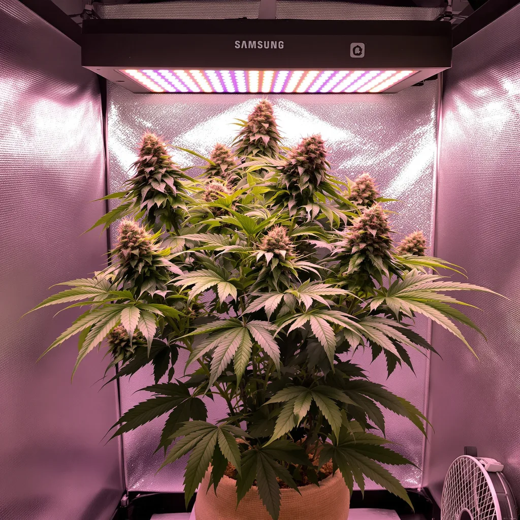 XXX 420 cannabis plant in flowering stage — 90-120 cm. Medium autoflower