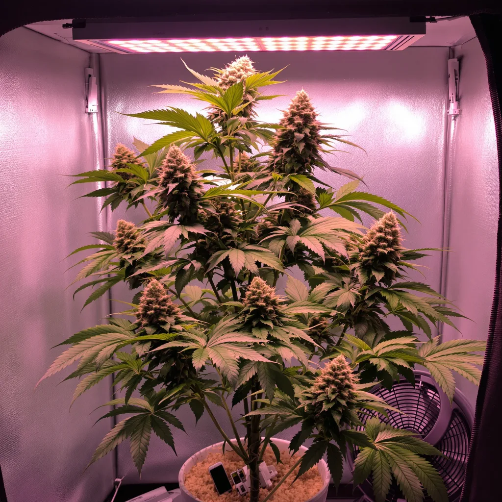 Yoda’s Brain cannabis plant in flowering stage — 70–110 cm feminised